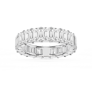Harlow Emerald Lab Grown Diamond Shared Prong Eternity Band