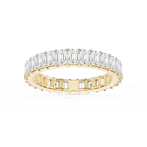 Harlow Emerald Lab Grown Diamond Shared Prong Eternity Band