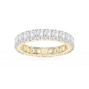 Harlow Emerald Lab Grown Diamond Shared Prong Eternity Band