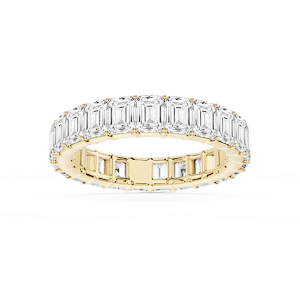 Harlow Emerald Lab Grown Diamond Shared Prong Eternity Band