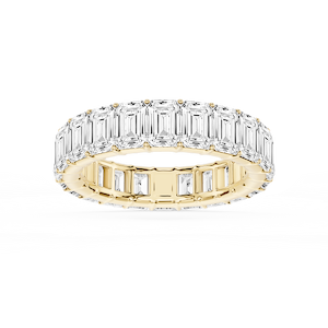 Harlow Emerald Lab Grown Diamond Shared Prong Eternity Band
