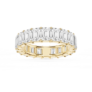 Harlow Emerald Lab Grown Diamond Shared Prong Eternity Band