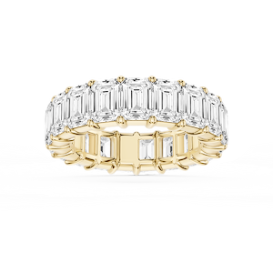 Harlow Emerald Lab Grown Diamond Shared Prong Eternity Band