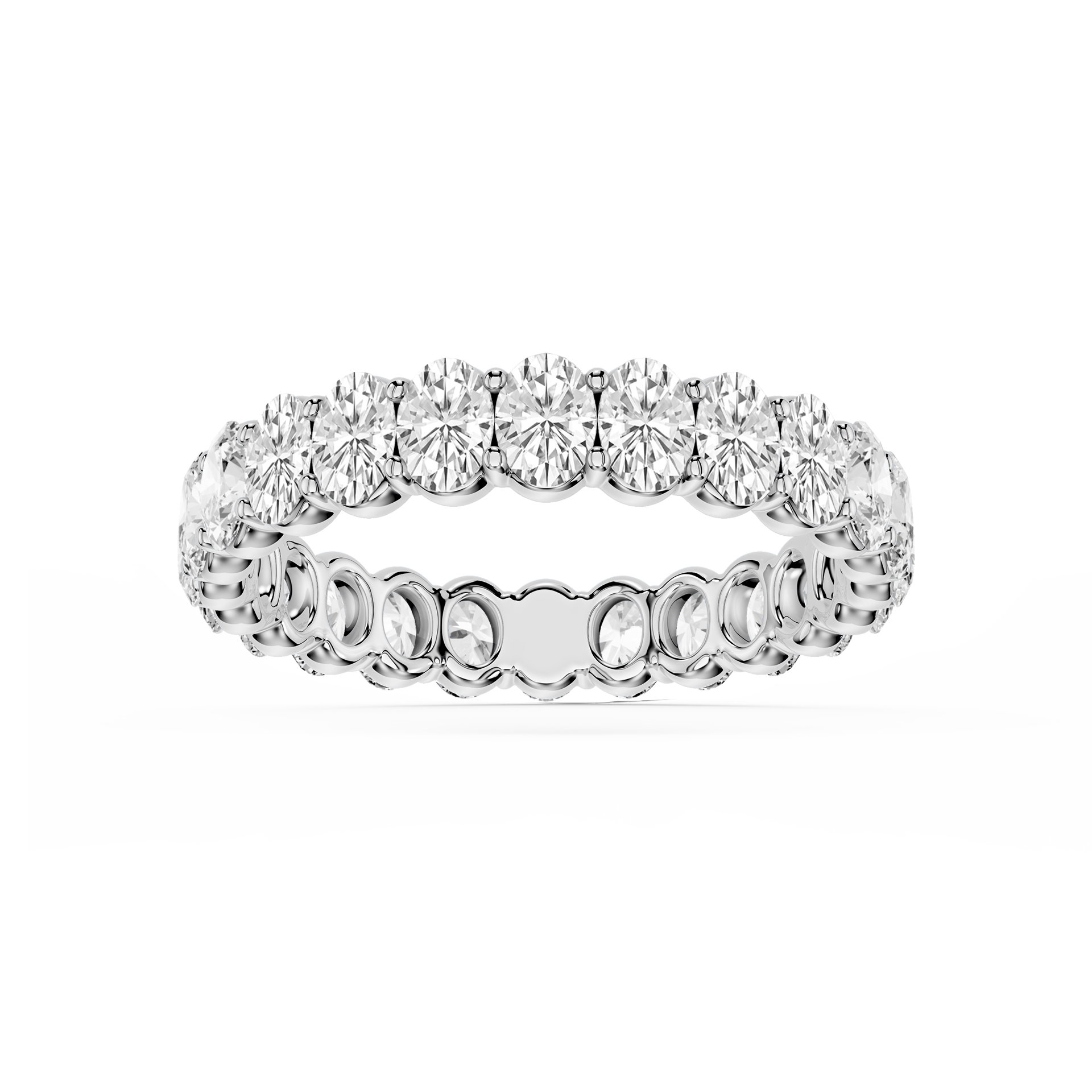 Harlow Oval Lab Grown Diamond Shared Prong Eternity Band