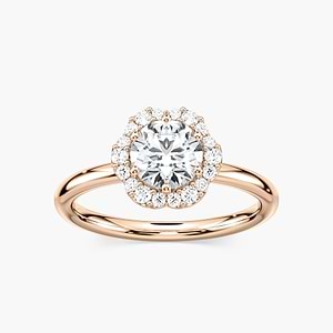 Gabriella Round Lab Grown Diamond Blooming Halo Engagement Ring