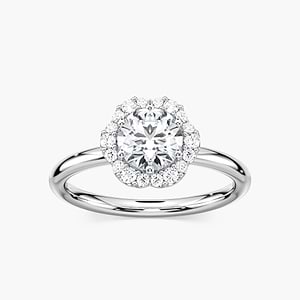 Gabriella Round Lab Grown Diamond Blooming Halo Engagement Ring
