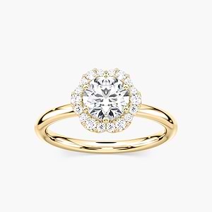 Gabriella Round Lab Grown Diamond Blooming Halo Engagement Ring