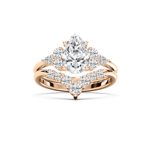 Rosalee 2 1/5 ctw Pear Lab Grown Diamond Diamond Accented Wedding Set