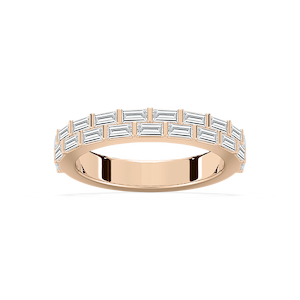Haven 7/8 ctw Baguette Lab Grown Diamond Double Row Wedding Band