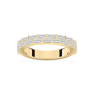 Haven 7/8 ctw Baguette Lab Grown Diamond Double Row Wedding Band