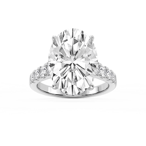 Hayley 10 ⁷⁄₈ ctw Oval Lab Grown Diamond Pave Hidden Halo Engagement Ring - Signature Collection