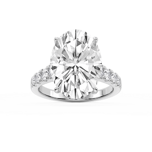 Hayley 10 ⁷⁄₈ ctw Oval Lab Grown Diamond Pave Hidden Halo Engagement Ring - Signature Collection