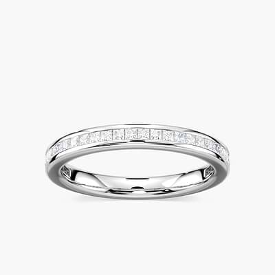 Hazel 1/2 ctw Princess Lab Grown Diamond Channel Set Wedding Band