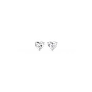 Heart Lab Grown Diamond Classic Three Prong Martini Stud Earrings