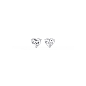 Heart Lab Grown Diamond Classic Three Prong Martini Stud Earrings