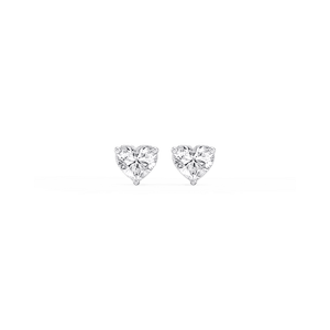 Heart Lab Grown Diamond Classic Three Prong Martini Stud Earrings
