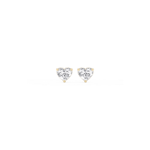 Heart Lab Grown Diamond Classic Three Prong Martini Stud Earrings