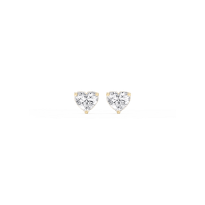 Heart Lab Grown Diamond Classic Three Prong Martini Stud Earrings