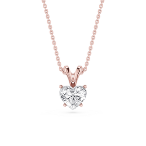 Heart Lab Grown Diamond Double Bail Pendant - 16 to 18 Inches