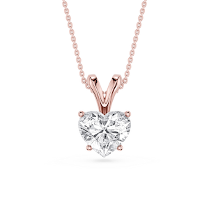 Heart Lab Grown Diamond Double Bail Pendant - 16 to 18 Inches