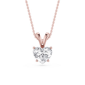 Heart Lab Grown Diamond Double Bail Pendant - 16 to 18 Inches