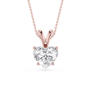 Heart Lab Grown Diamond Double Bail Pendant - 16 to 18 Inches
