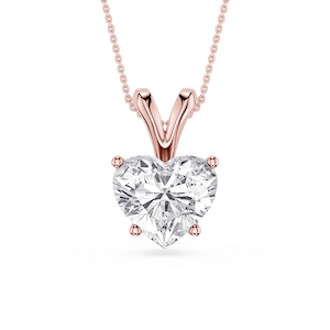 Heart Lab Grown Diamond Double Bail Pendant - 16 to 18 Inches