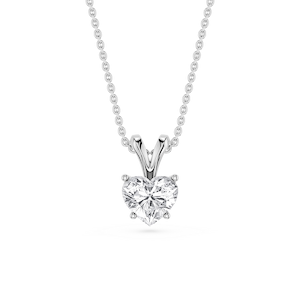 Heart Lab Grown Diamond Double Bail Pendant - 16 to 18 Inches