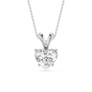 Heart Lab Grown Diamond Double Bail Pendant - 16 to 18 Inches