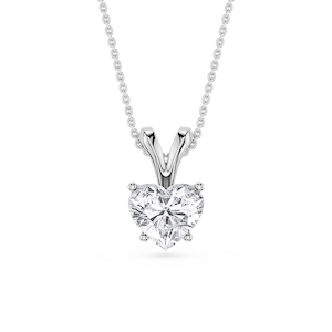 Heart Lab Grown Diamond Double Bail Pendant - 16 to 18 Inches