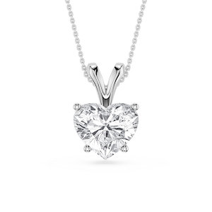 Heart Lab Grown Diamond Double Bail Pendant - 16 to 18 Inches