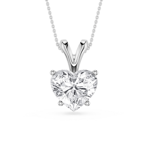 Heart Lab Grown Diamond Double Bail Pendant - 16 to 18 Inches