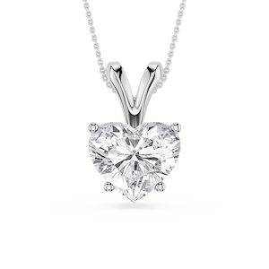 Heart Lab Grown Diamond Double Bail Pendant - 16 to 18 Inches