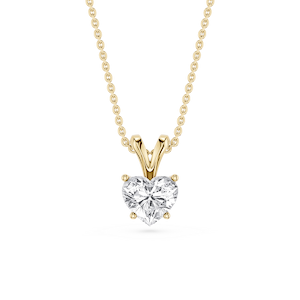 Heart Lab Grown Diamond Double Bail Pendant - 16 to 18 Inches