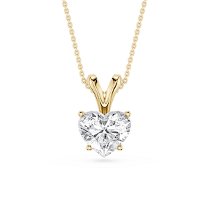 Heart Lab Grown Diamond Double Bail Pendant - 16 to 18 Inches
