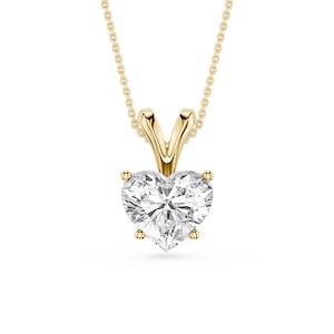 Heart Lab Grown Diamond Double Bail Pendant - 16 to 18 Inches