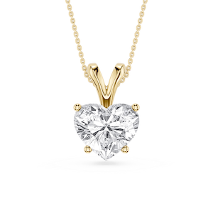 Heart Lab Grown Diamond Double Bail Pendant - 16 to 18 Inches