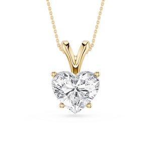 Heart Lab Grown Diamond Double Bail Pendant - 16 to 18 Inches