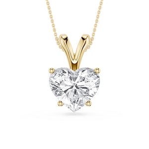 Heart Lab Grown Diamond Double Bail Pendant - 16 to 18 Inches