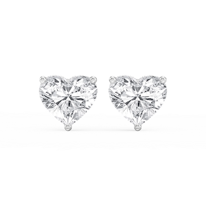 Heart Lab Grown Diamond Hidden Halo Stud Earrings