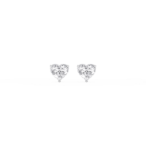 Heart Lab Grown Diamond Hidden Halo Stud Earrings