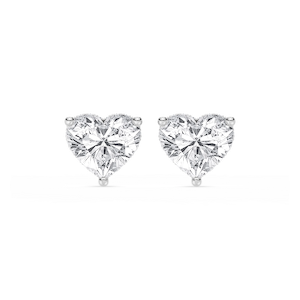 Heart Lab Grown Diamond Hidden Halo Stud Earrings