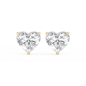 Heart Lab Grown Diamond Hidden Halo Stud Earrings
