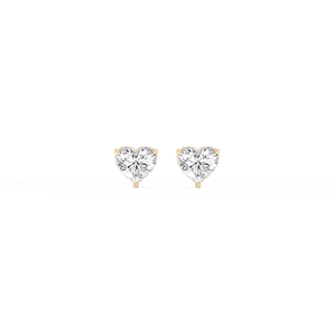 Heart Lab Grown Diamond Hidden Halo Stud Earrings