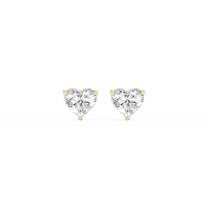 Heart Lab Grown Diamond Hidden Halo Stud Earrings