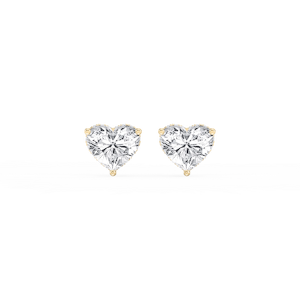 Heart Lab Grown Diamond Hidden Halo Stud Earrings