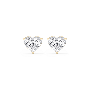Heart Lab Grown Diamond Hidden Halo Stud Earrings
