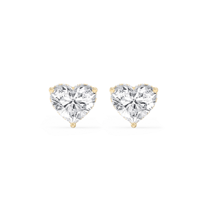 Heart Lab Grown Diamond Hidden Halo Stud Earrings