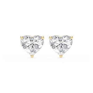 Heart Lab Grown Diamond Hidden Halo Stud Earrings