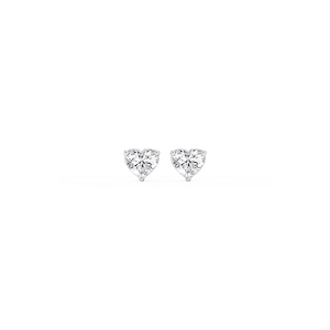 Heart Lab Grown Diamond Classic Three Prong Martini Stud Earrings